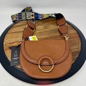 Aldo Crossbody Bag Purse with Detachable Guitar Strap Brown NWT